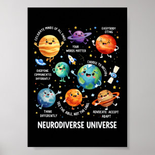 Póster Terapeuta ABA Conciencia del Autismo Universo Neur