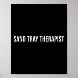 Póster Terapeuta de Bandeja de Arena Salud Mental