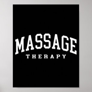Póster Terapeuta de masaje divertido terapia muscular div