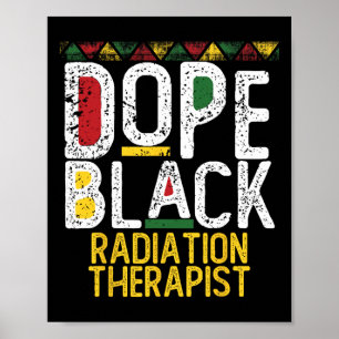 Póster Terapeuta de radiación negra de drogas Mes de la H