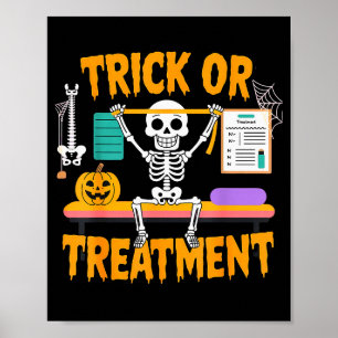 Póster Terapeuta de Terapia Física de Halloween Pt Truco 
