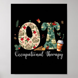 Póster Terapeuta de Terapia Ocupacional Navidad Ot Ota Me