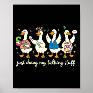 Póster Terapeuta del habla Silly Goose Conciencia del Aut