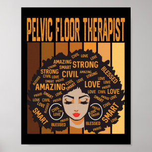 Póster Terapeuta del Suelo Pélvico Poderoso Mes de la His