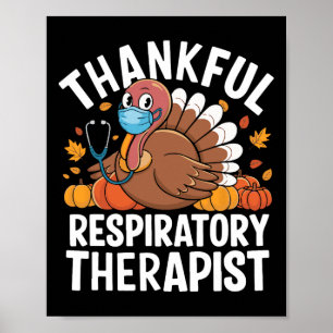 Póster Terapeuta respiratorio agradecido Otoño Pulmón Día