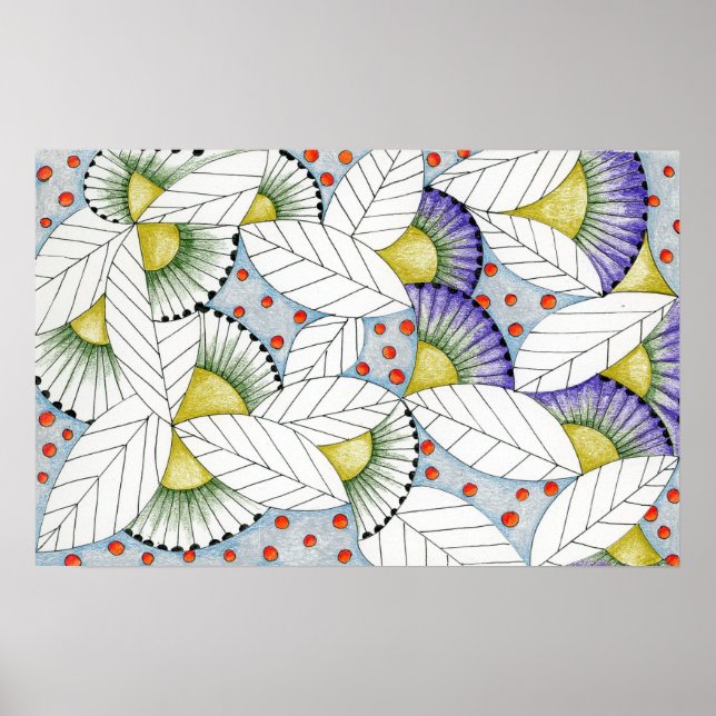 Póster Terapia de color del paciente de tierra vibrante (Frente)