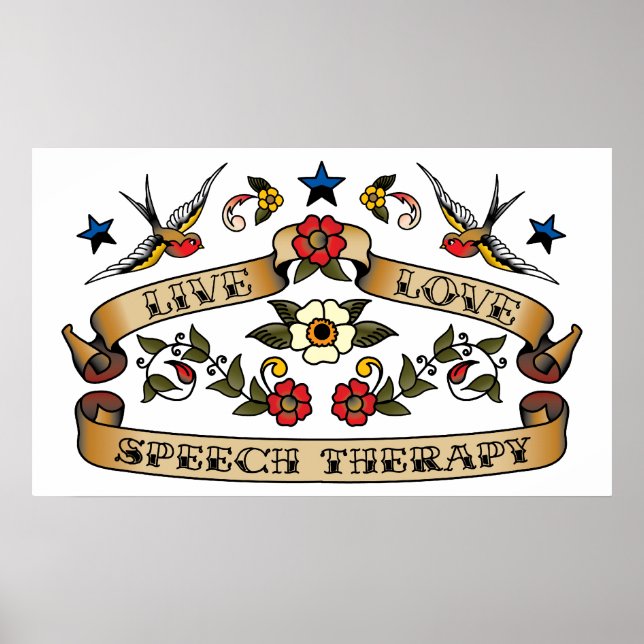 Póster Terapia de discurso de amor en vivo (Frente)