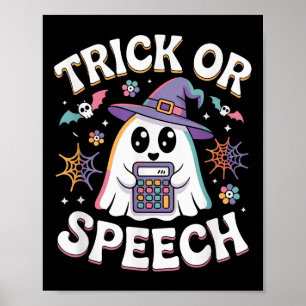 Póster Terapia De Discurso De Halloween Trick O Speech Re