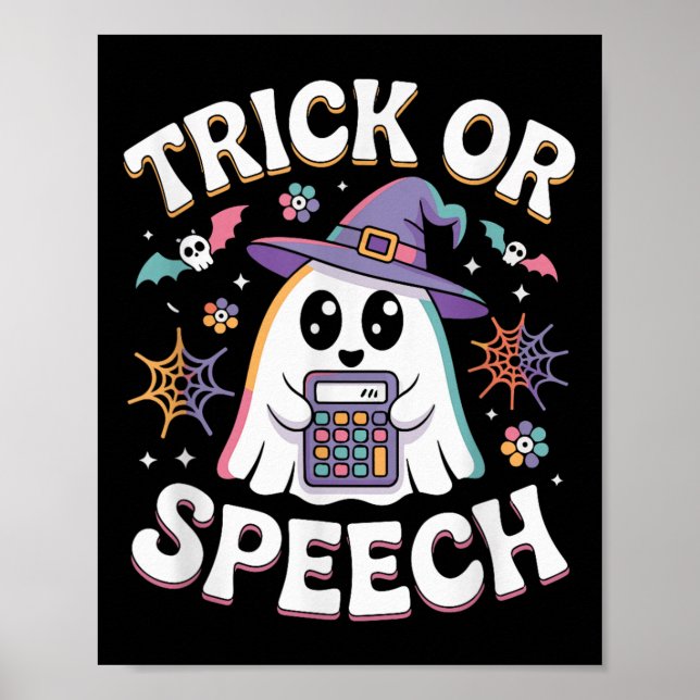 Póster Terapia De Discurso De Halloween Trick O Speech Re (Frente)