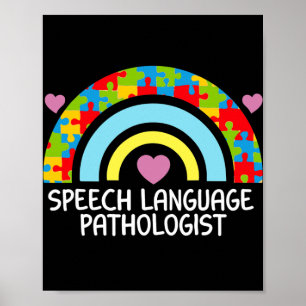 Póster Terapia de habla patóloga del lenguaje de voz SLT