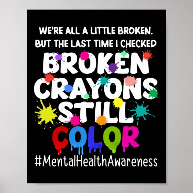 Póster Terapia de la salud Depresión Sensibilización de l (Frente)