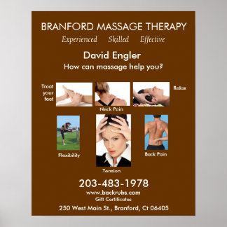 Póster Terapia de Masaje Branford - Experiencia - Eficaz