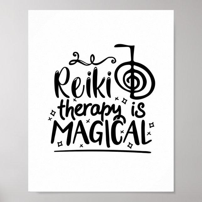 Póster Terapia de Reiki | Regalos de Reiki Master Espirit (Frente)