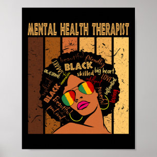 Póster Terapia de salud mental Afromujeres Historia negra