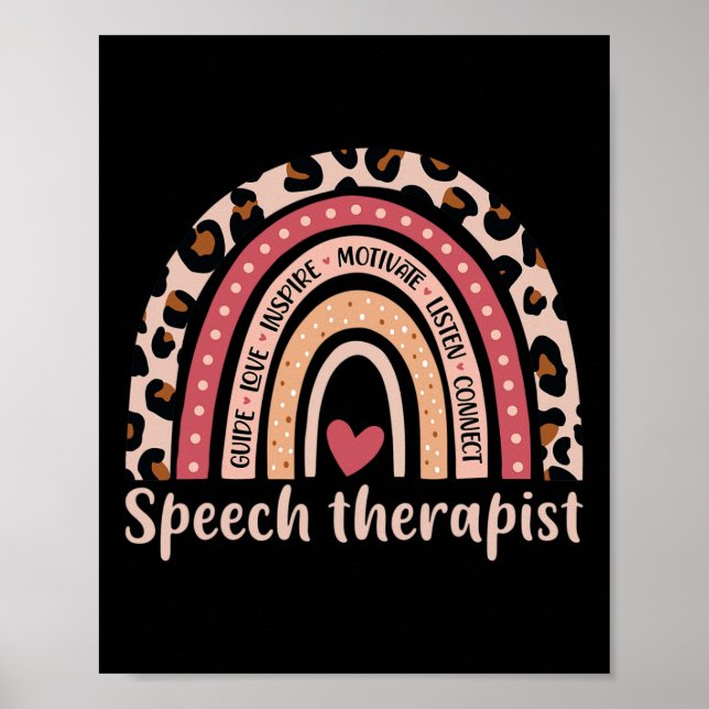 Póster Terapia Del 100 Día De La Terapia Del Discurso Esc (Frente)