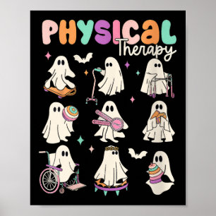 Póster Terapia Física de Fantasma Lindo para Mujeres Pt F