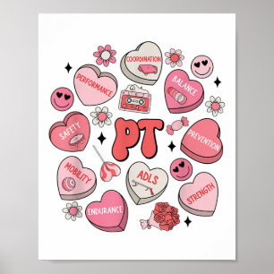 Póster Terapia Física Groovy Día de San Valentín Candía C