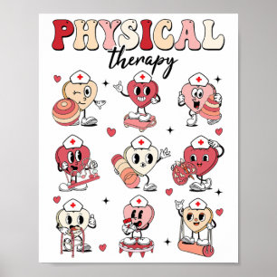 Póster Terapia Física Linda Día de San Valentín Pt Pta Pe