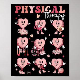 Póster Terapia Física Linda Día de San Valentín Pt Pta Pe