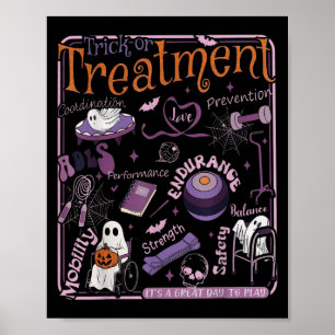 Póster Terapia Física Trick O Pt Halloween