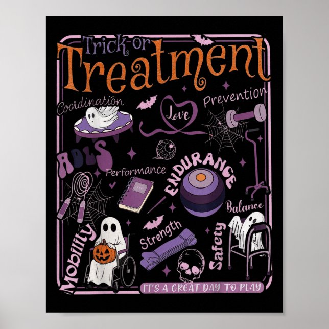 Póster Terapia Física Trick O Pt Halloween (Frente)