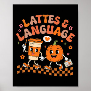Póster Terapia Groovy Speech Terapia De Calabaza De Otoño