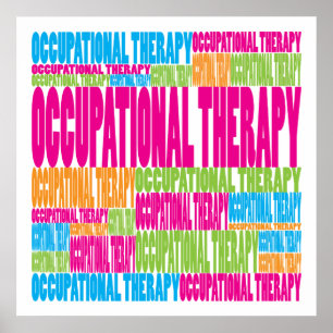 Póster Terapia ocupacional colorida