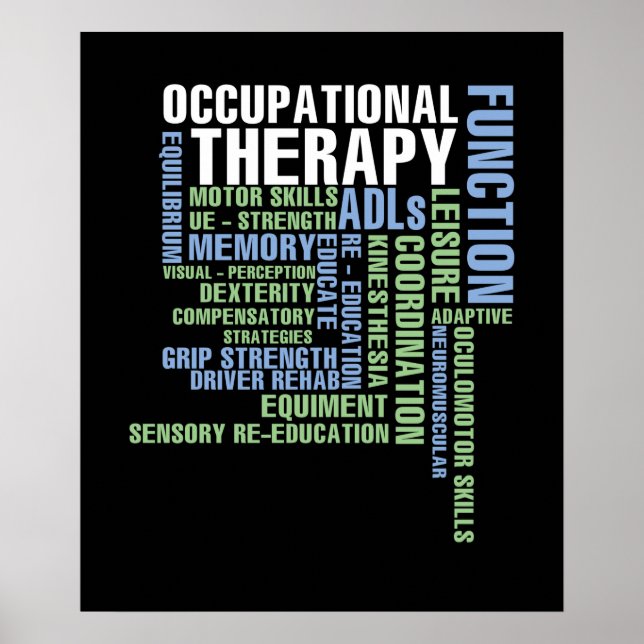 Póster Terapia ocupacional durante el mes de la OAT (Frente)