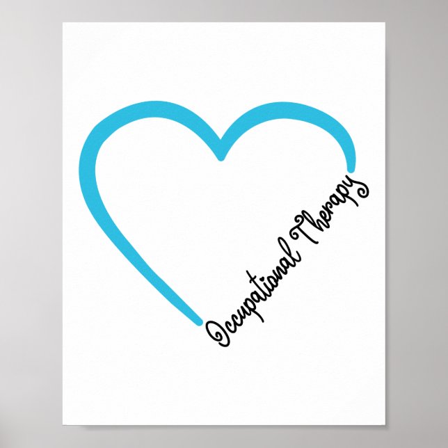 Póster Terapia ocupacional | Terapia | Corazón (Frente)