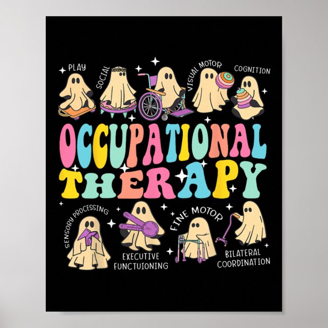Póster Terapia Ocupacional Terapia Halloween (Frente)