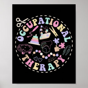 Póster Terapia Preppy Retro Ocupacional Ot Cota