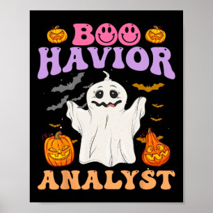 Póster Terapia Retro Aba Bcba Halloween Ghost Boo Havio