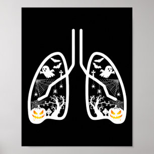Póster Terapia Retro Respiratoria Rt Lung Ghost Calabaza