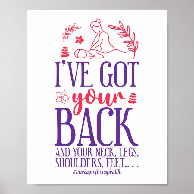 Póster Terapia Terapia De Masaje Terapéutica Que Tengo Tu (Frente)