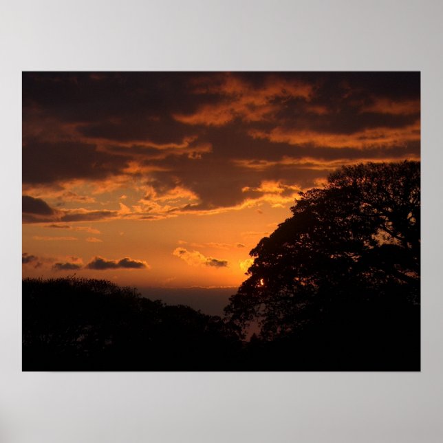 Póster Tercer atardecer de Costa Rica (Frente)