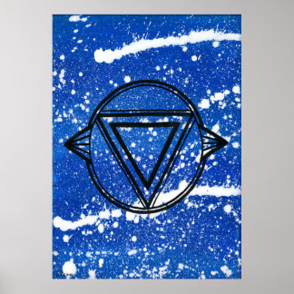 Póster Tercer Chakra ocular - puntos uno
