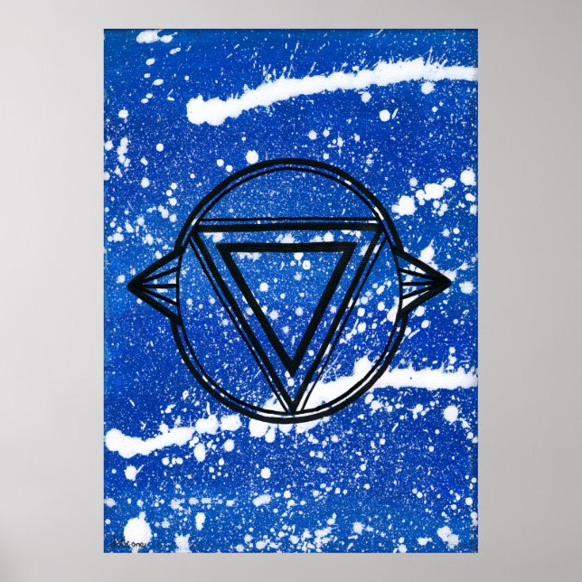 Póster Tercer Chakra ocular - puntos uno (Frente)