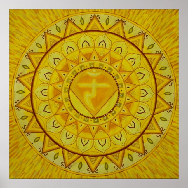 Póster Tercer Poster de Chakra Mandala (Frente)
