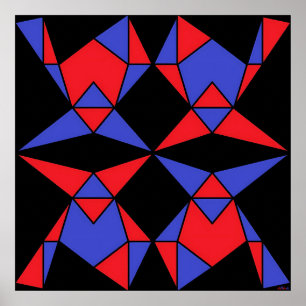 Póster Tercer trinidad de triángulos abstractos Ken Gage
