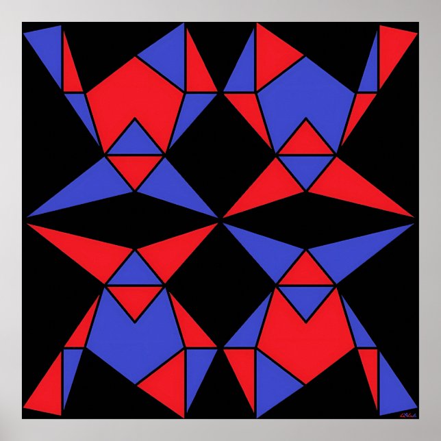 Póster Tercer trinidad de triángulos abstractos Ken Gage  (Frente)