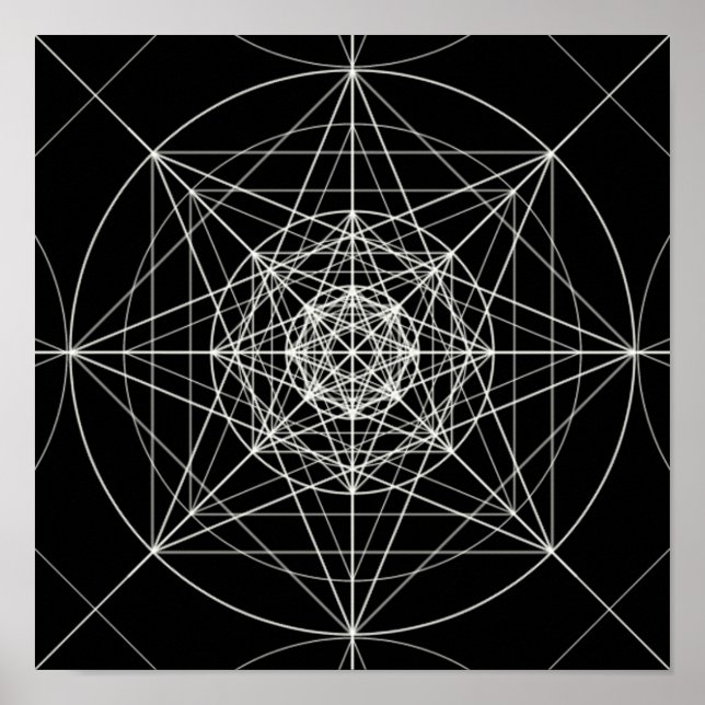Póster Tercera Geometría Sagrada Dimensional (Frente)