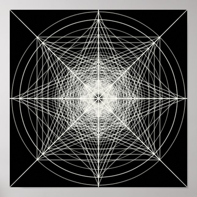 Póster Tercera Geometría Sagrada Dimensional (Frente)