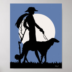 Póster Teresa en azul