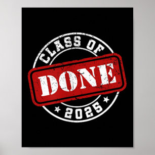 Póster Terminado Cl De 2025 Graduado Senior 2025 Graduaci