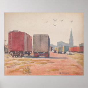 Póster Terminal de alimentos de Ohio septentrional - Impr