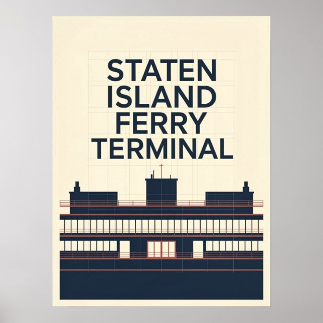 Póster Terminal de la ferry de Staten Island (Frente)