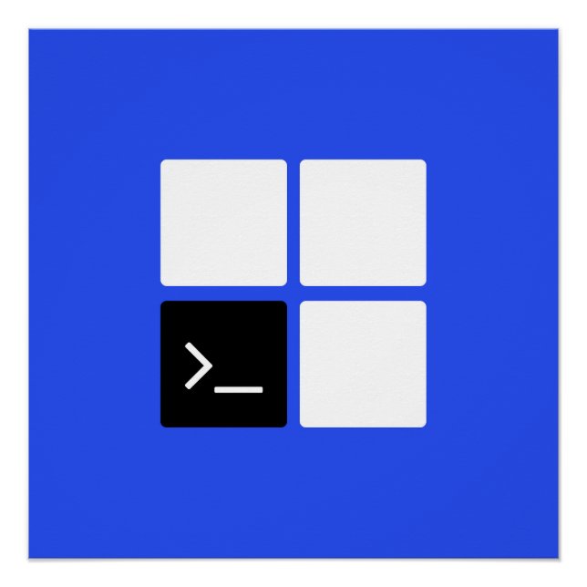 Póster Terminal de Windows (Anverso)