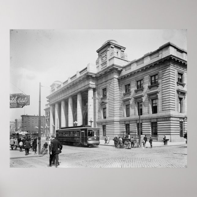 Póster Terminal del tren de pasajeros (Frente)