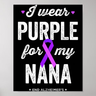 Póster Terminar camiseta uso morado por la enfermedad de