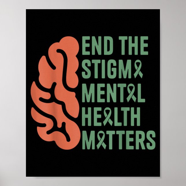 Póster Terminar con el estigma de la salud mental (Frente)